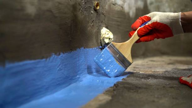 Commercial Waterproofing project at a Devon, PA business property by SJ Waterproofing Pros